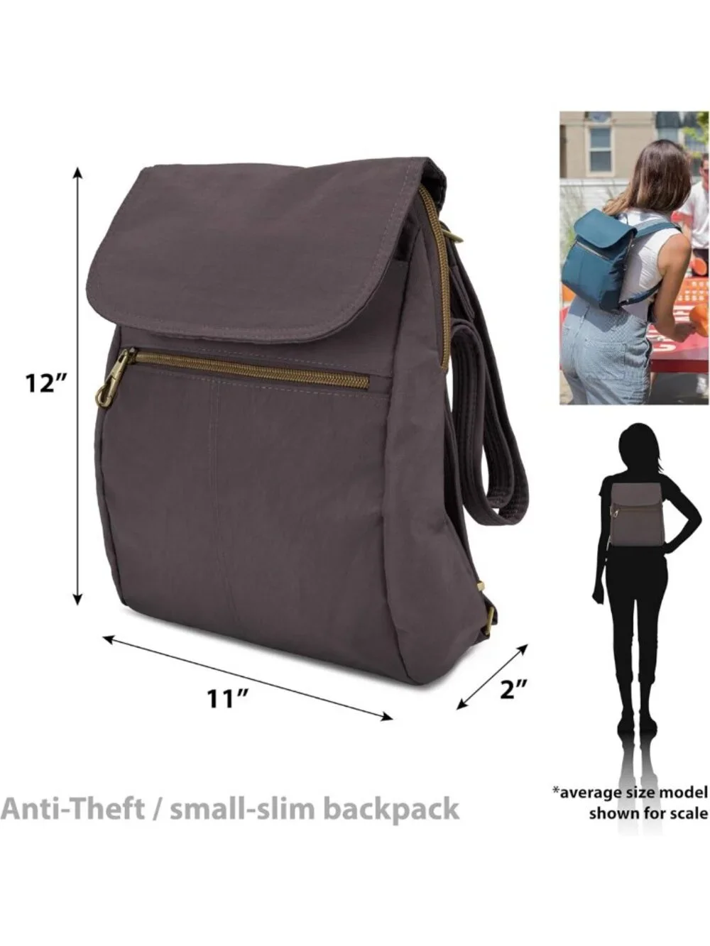 Anti-Theft Slim Travel Backpack | Stylish, Lightweight, Secure Design for Travel